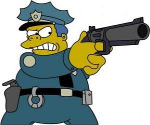 yapboz Springfield Clancy Wiggum bir polis şefi - Chief Wiggum